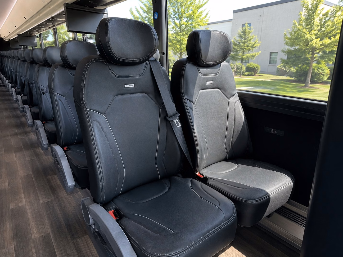 56 passenger charter bus interior